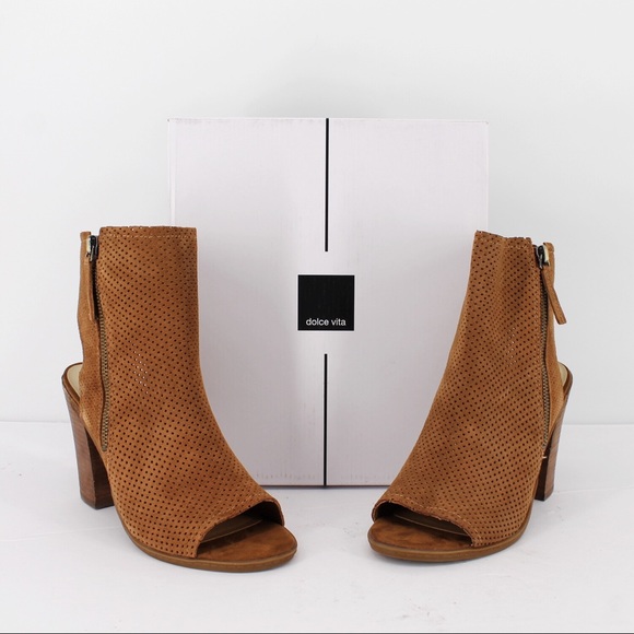 Sz 6 • DOLCE VITA Noele Perforated Suede Bootie - Picture 7 of 8
